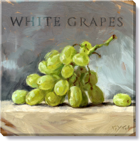 WHITE GRAPES GICLEE WALL ART