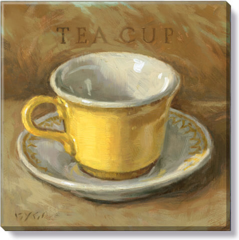 YELLOW TEACUP GICLEE WALL ART