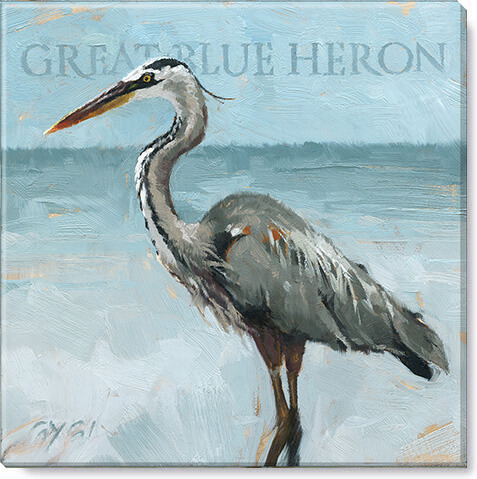 BLUE HERON GICLEE WALL ART