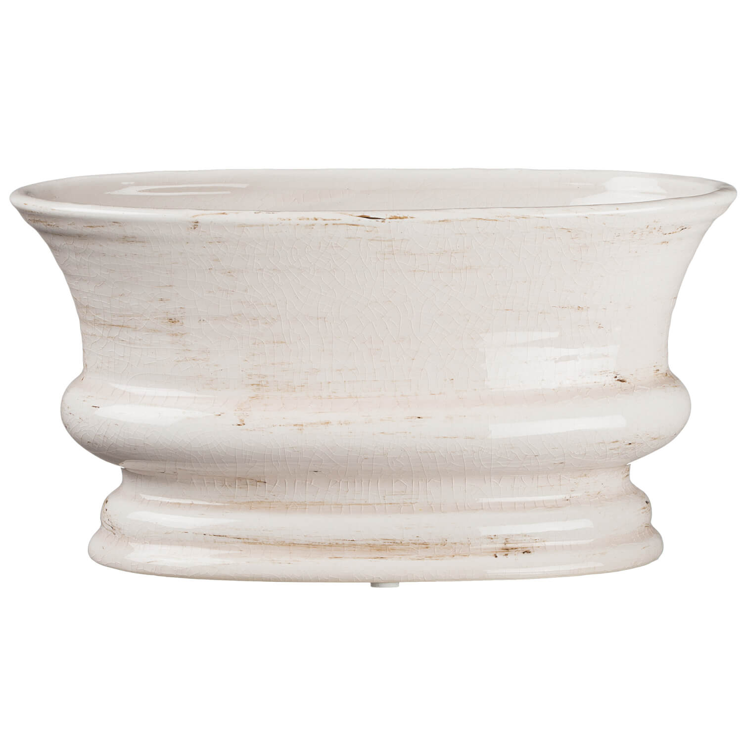 CERAMIC LOW OVAL PLANTER