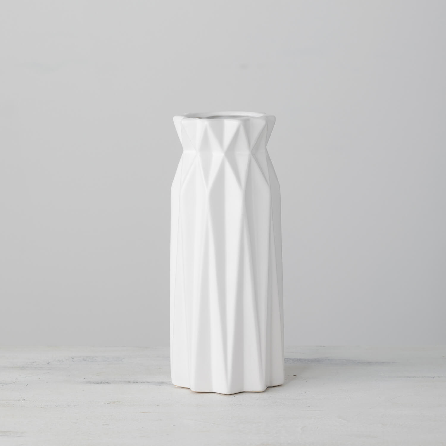 LARGE ORIGAMI GEOMETRIC VASE