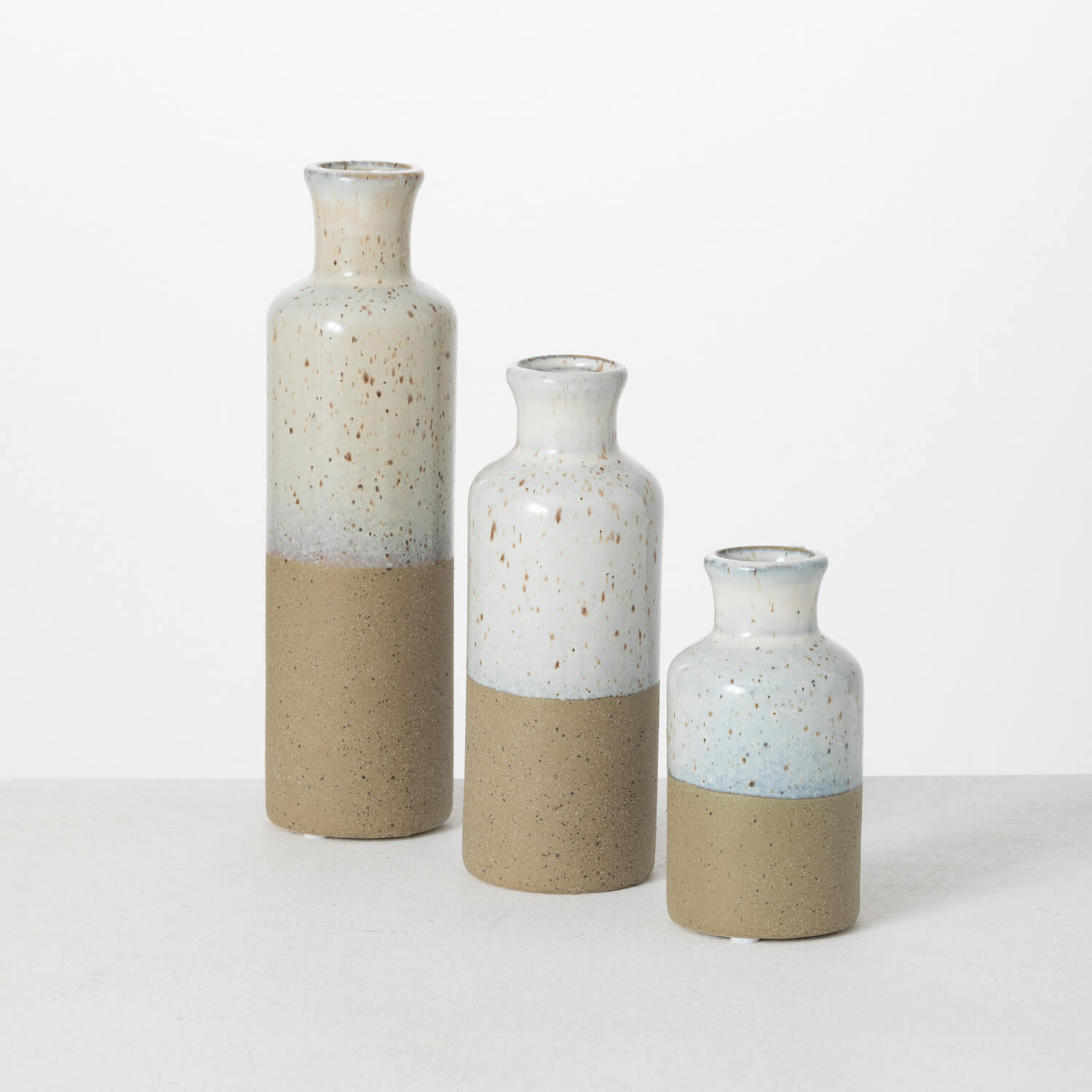 TWO-TONED VASE SET OF 3