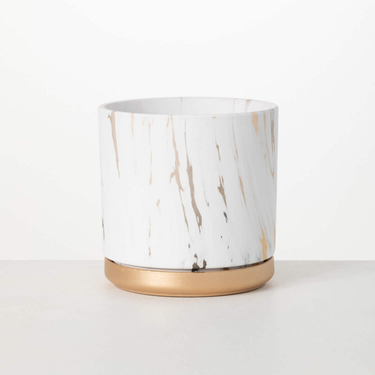 MARBLE GILDED LARGE PLANTER