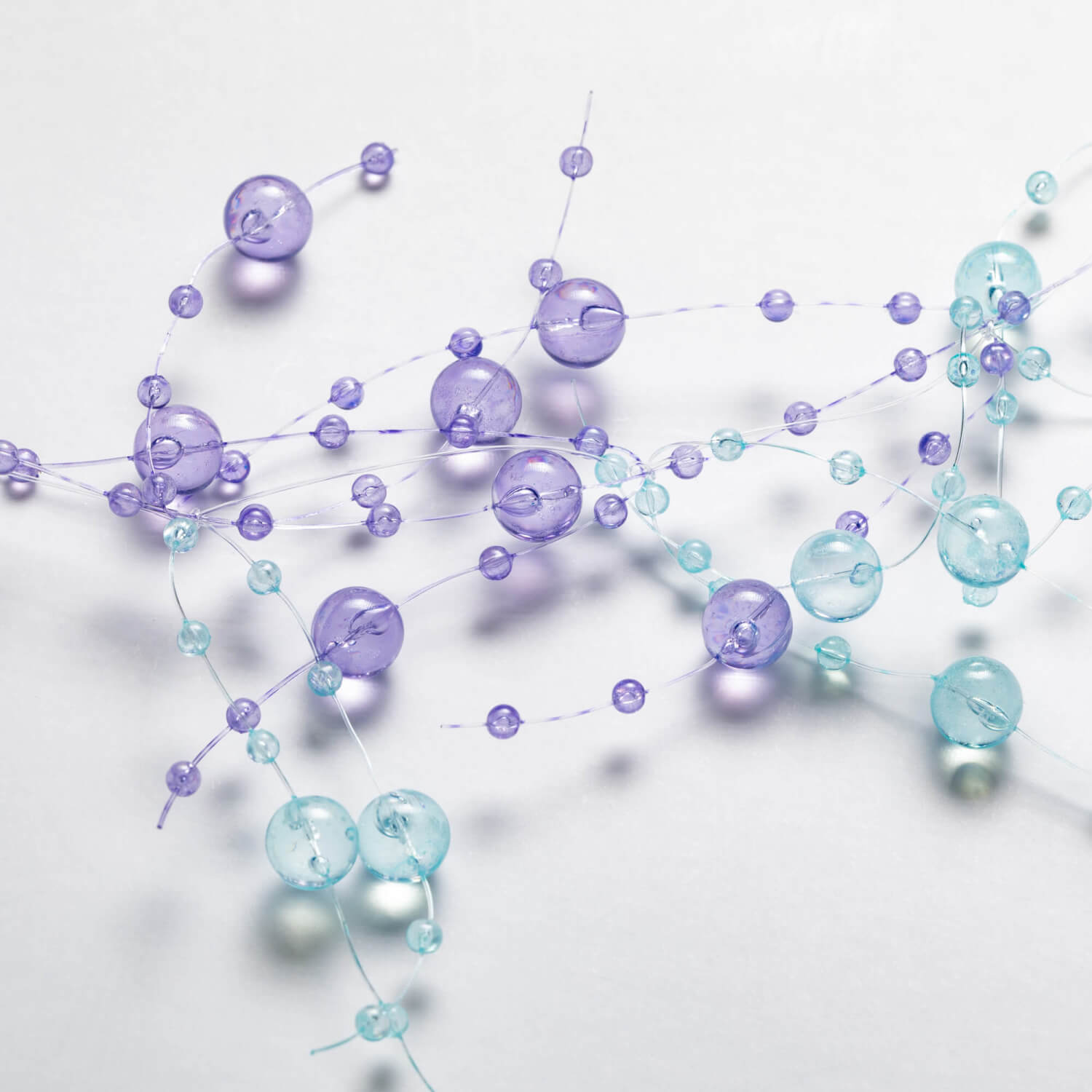 LAVENDAR & BLUE BEAD GARLAND