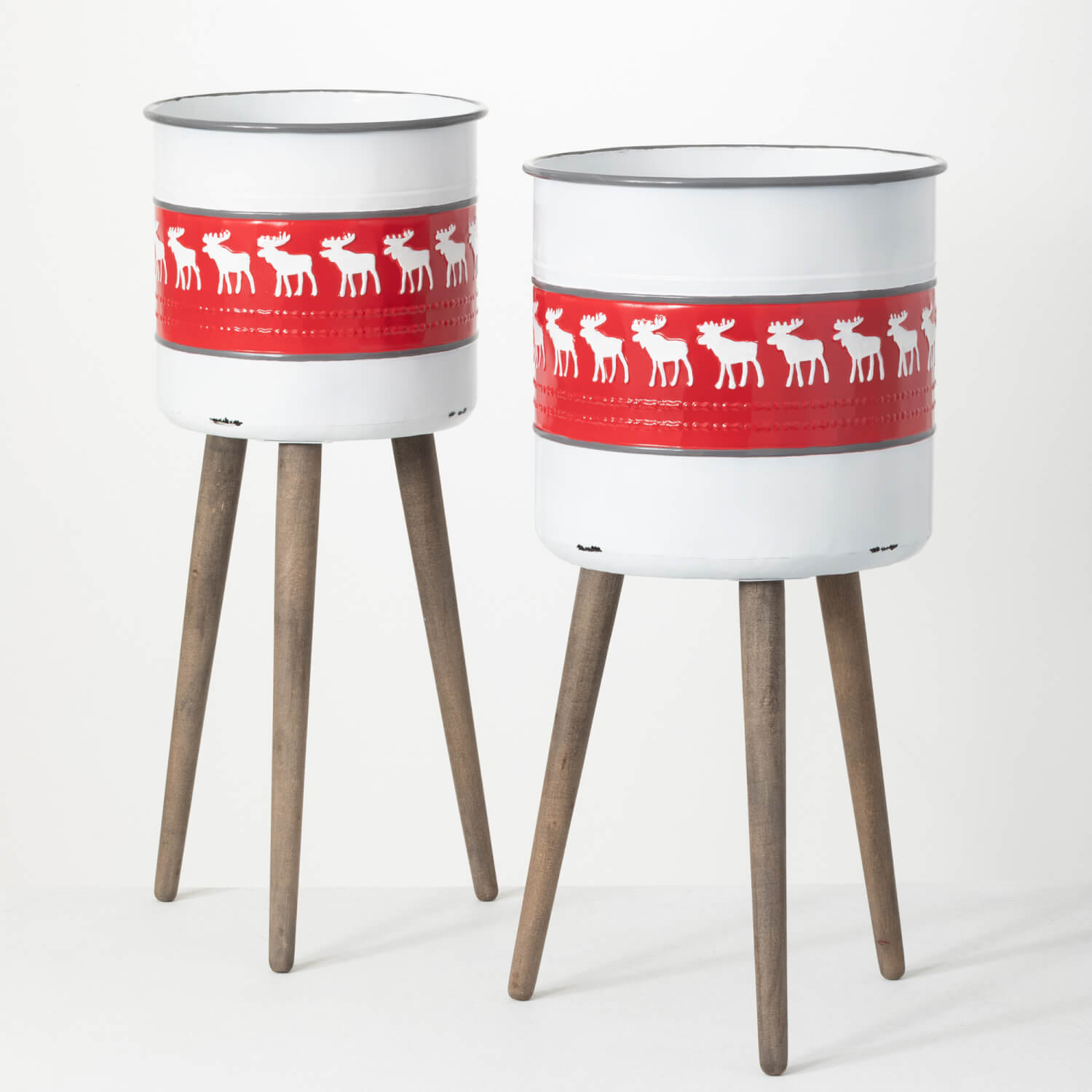 REINDEER PLANTER STAND Set 2