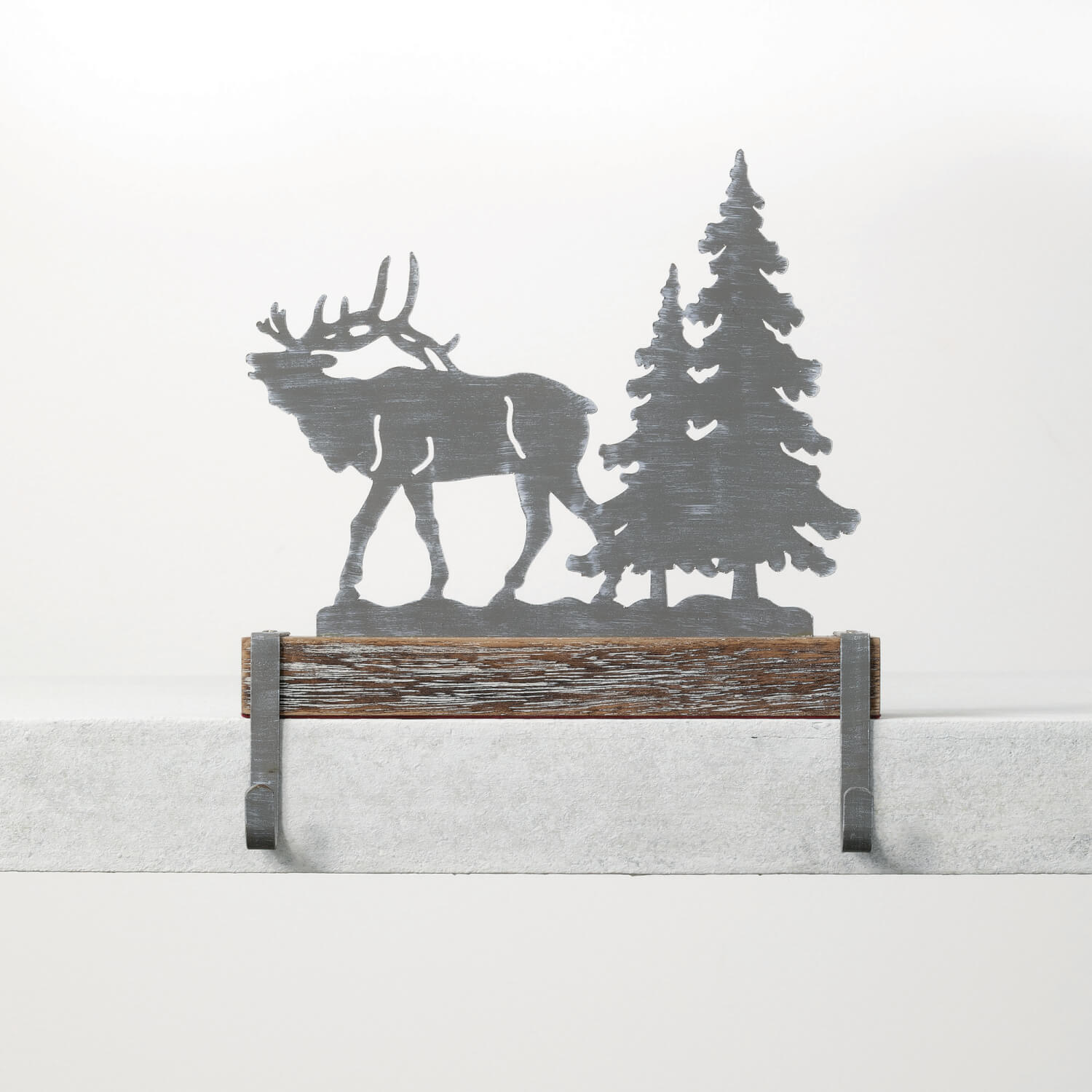 DEER SCENE STOCKING HANGER