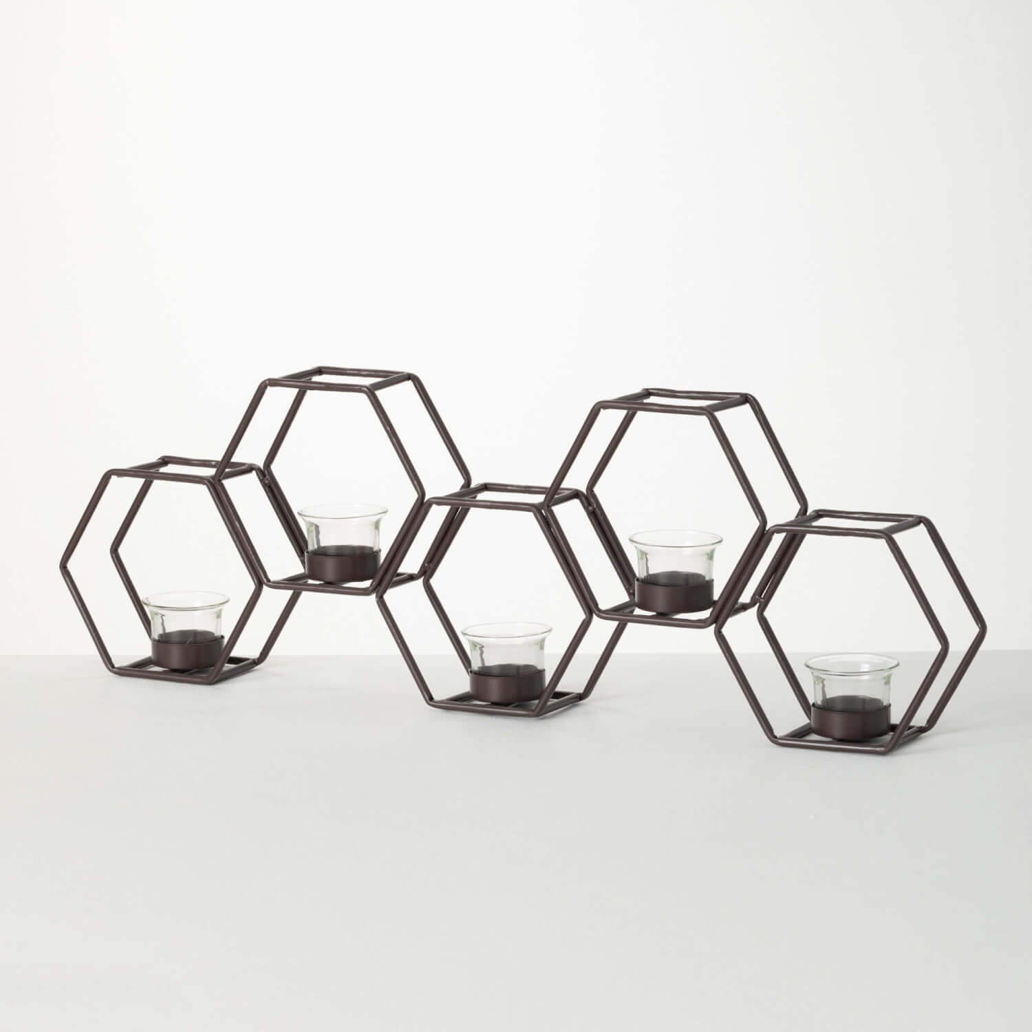 GEOMETRIC FIVE TEALIGHT HOLDER