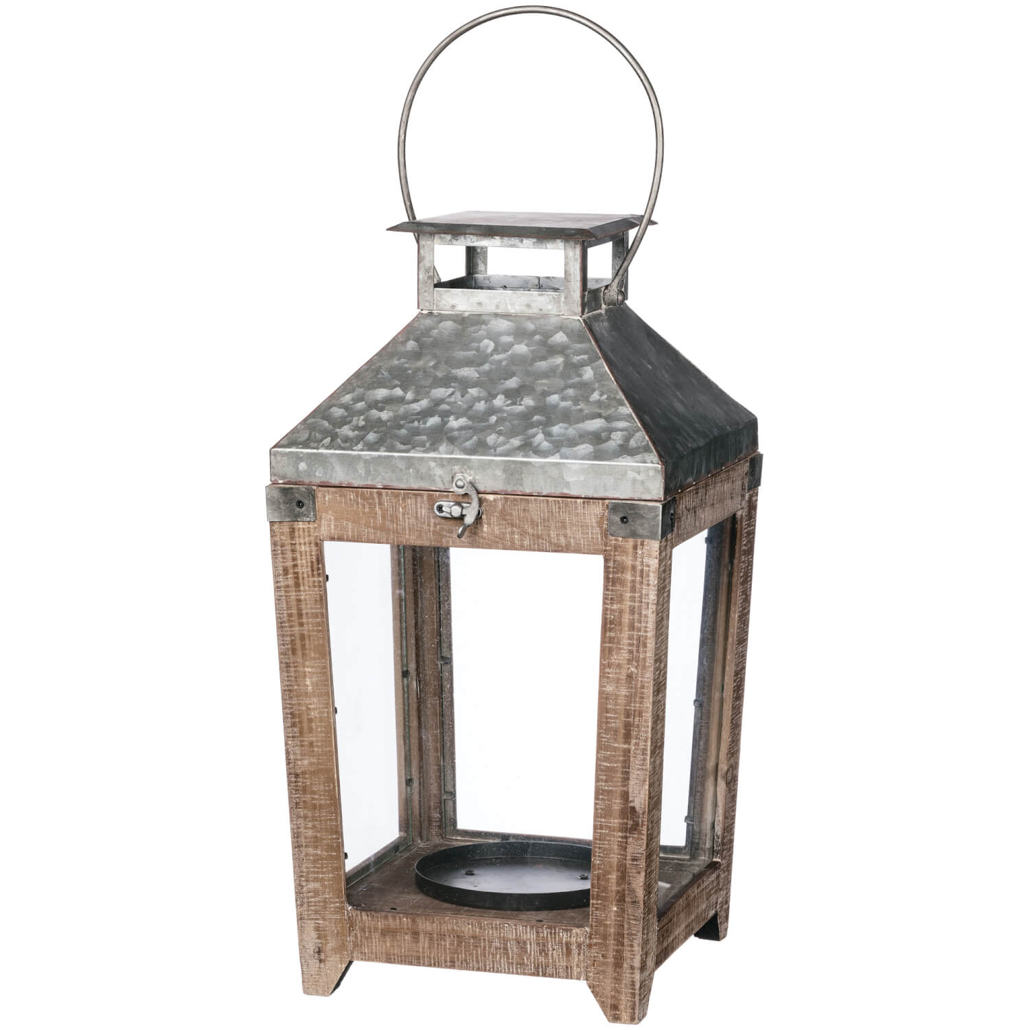 WOOD METAL LANTERN