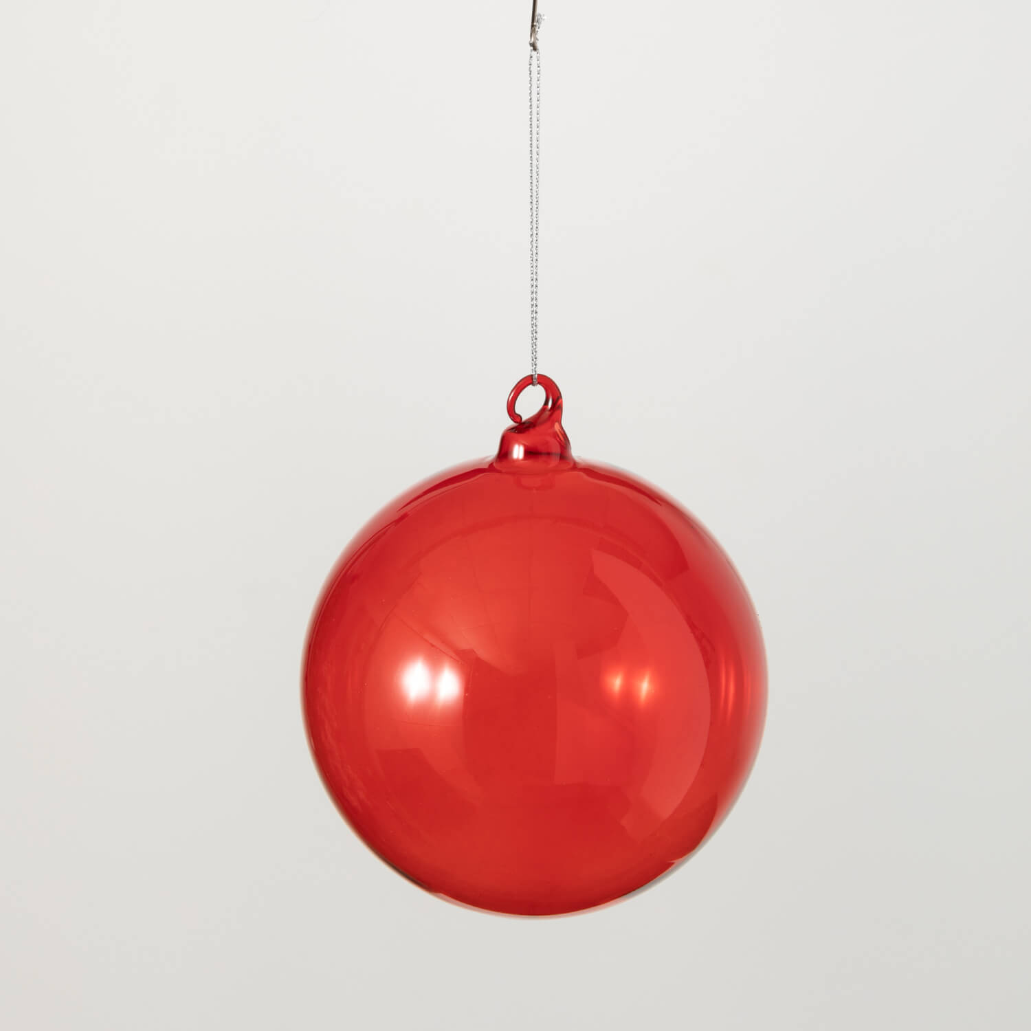 RED GLASS BALL ORNAMENT