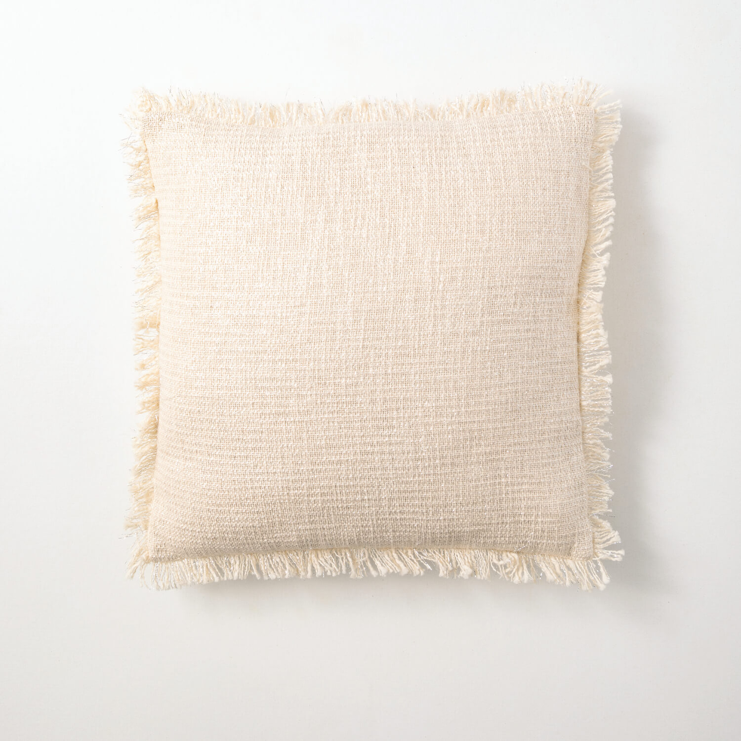 CREAM PILLOW METALLIC THREADS