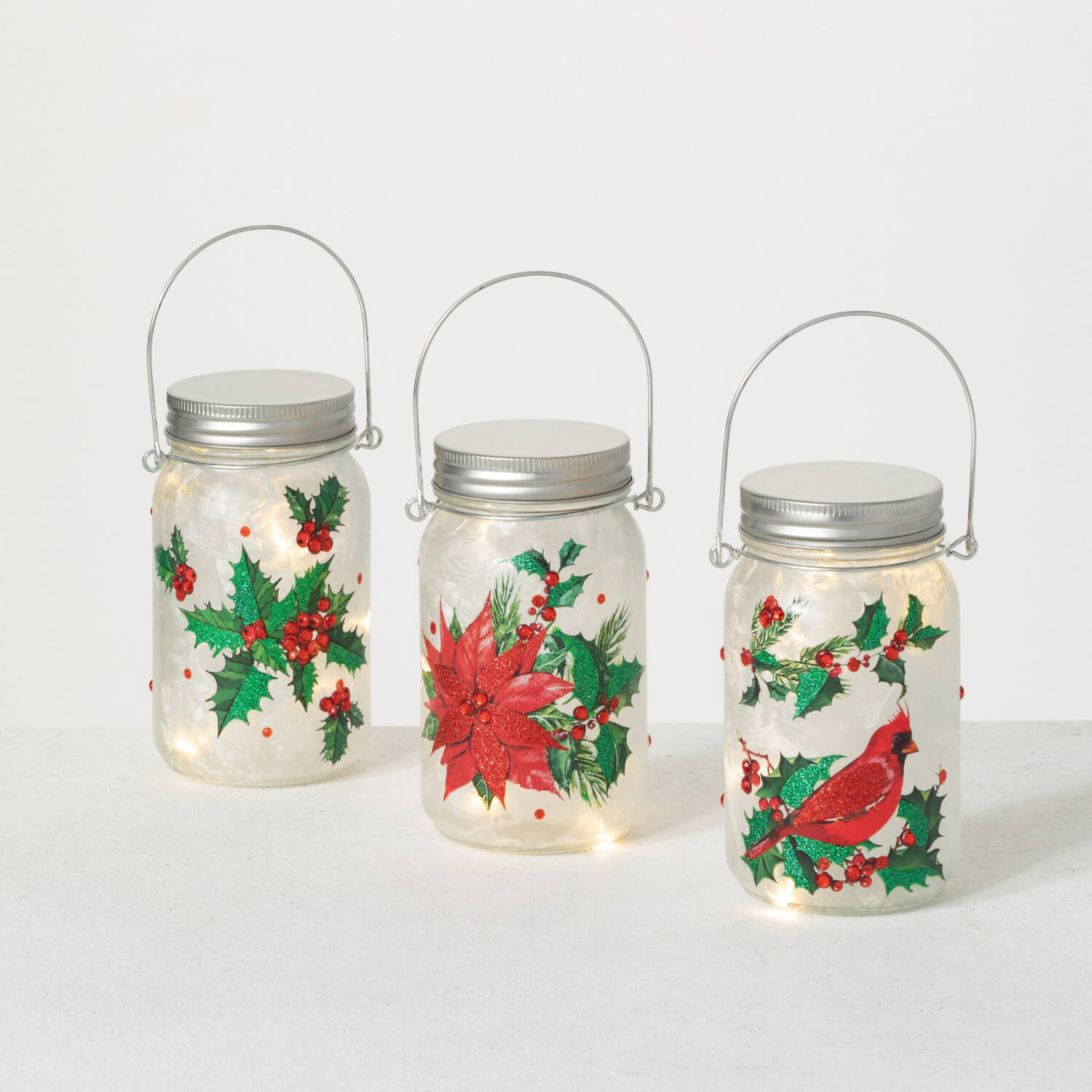 LED CHRISTMAS JARS 3 Asst