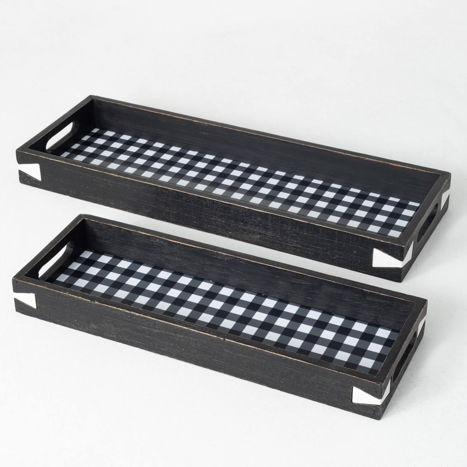 CHECKERED TRAY SET 2