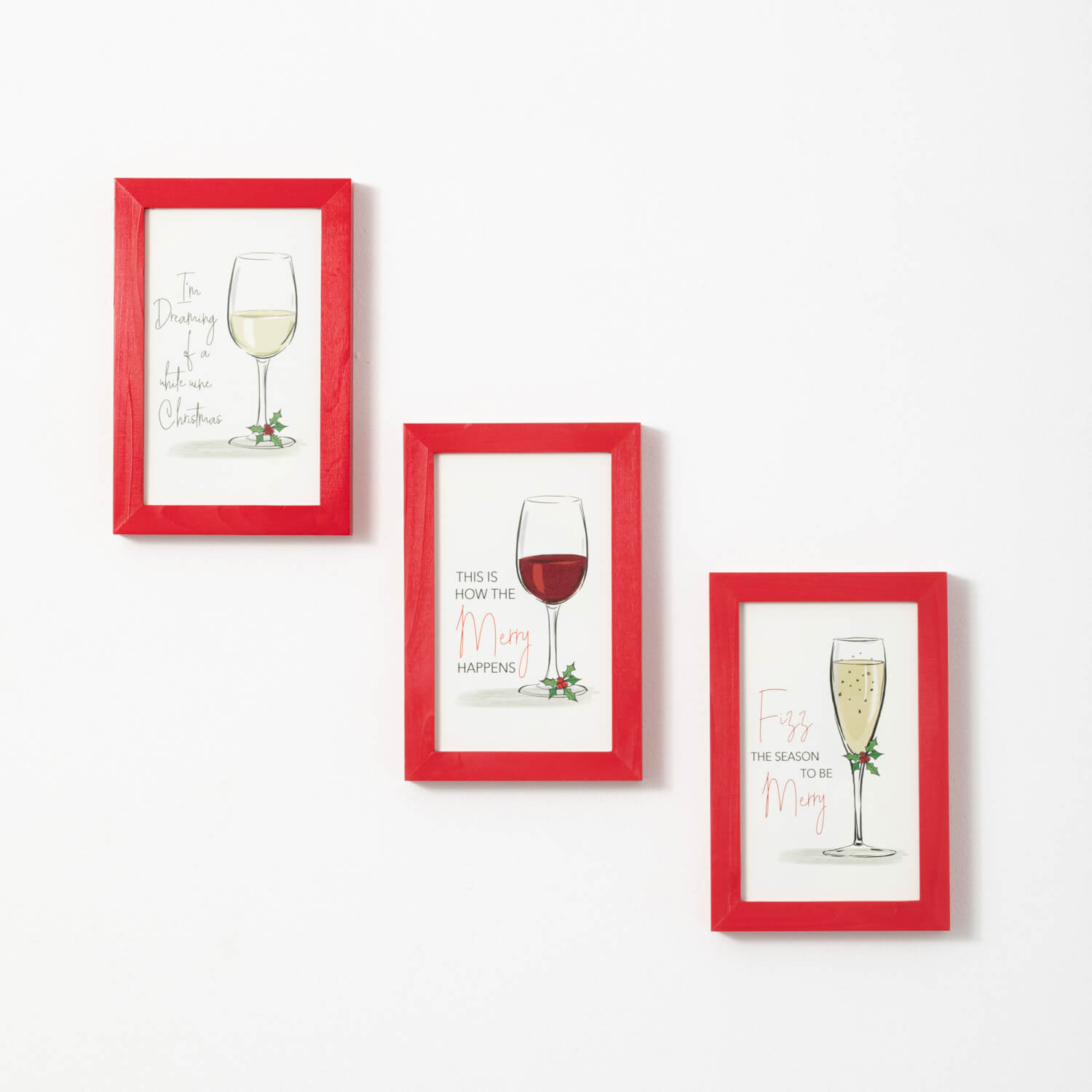 MERRY WINE WALL DECOR 3 Asst