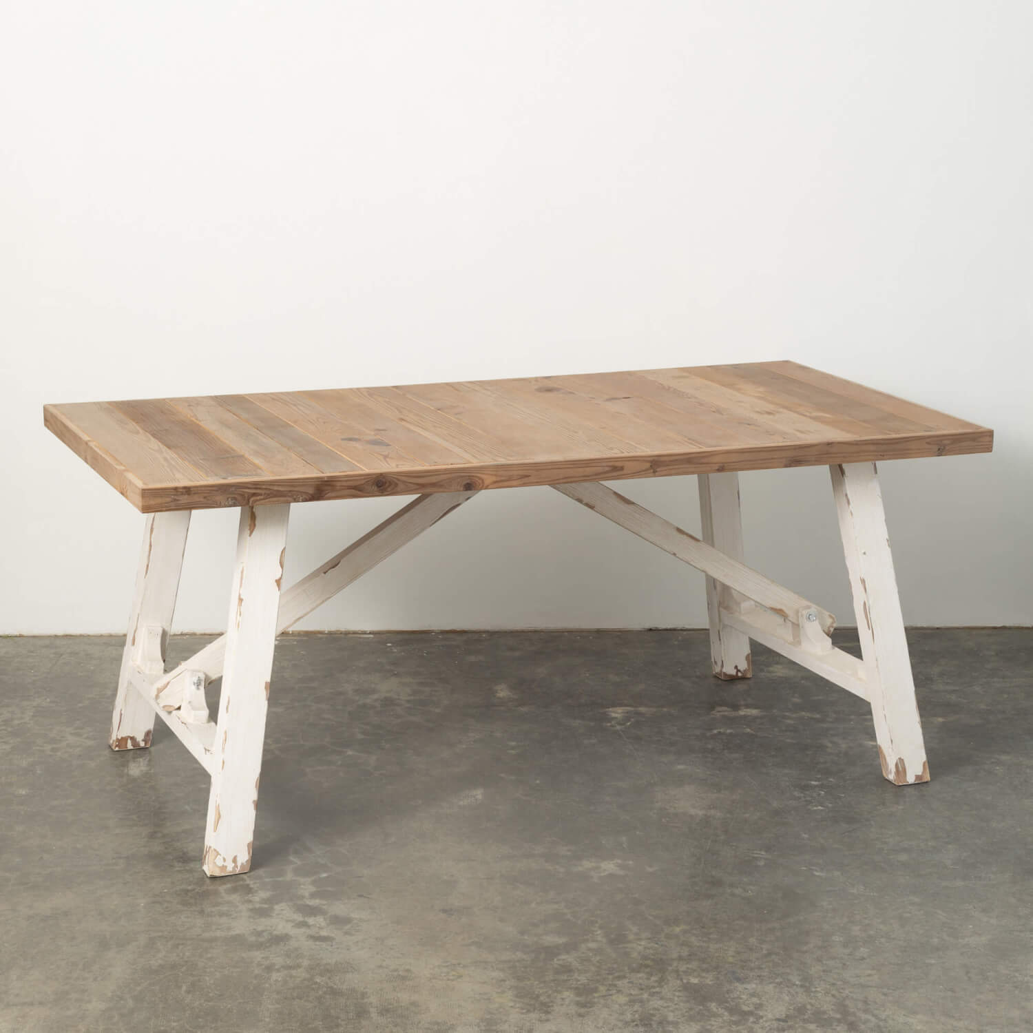 WEATHERED WOOD FARMHOUSE TABLE