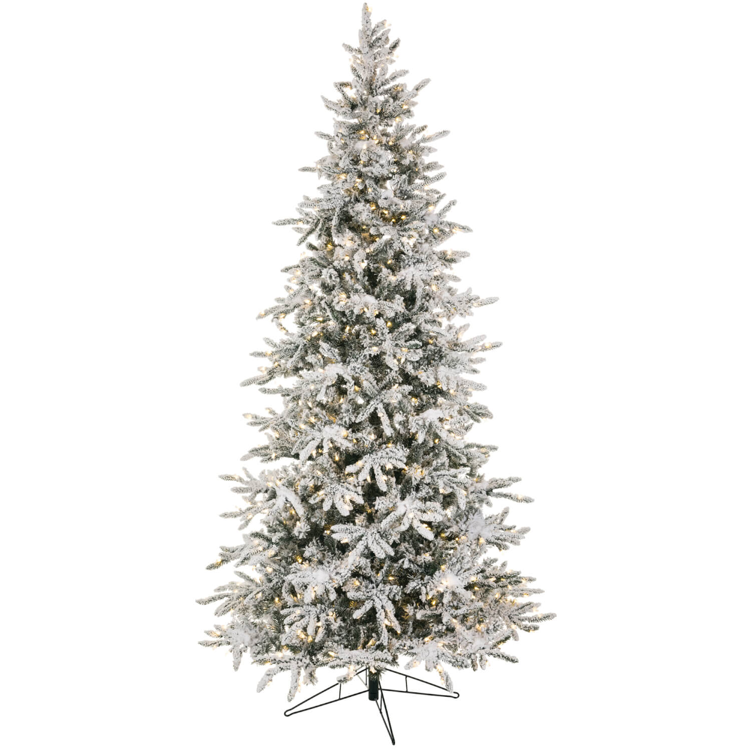 9'H FLOCKED SLIM BALSAM TREE