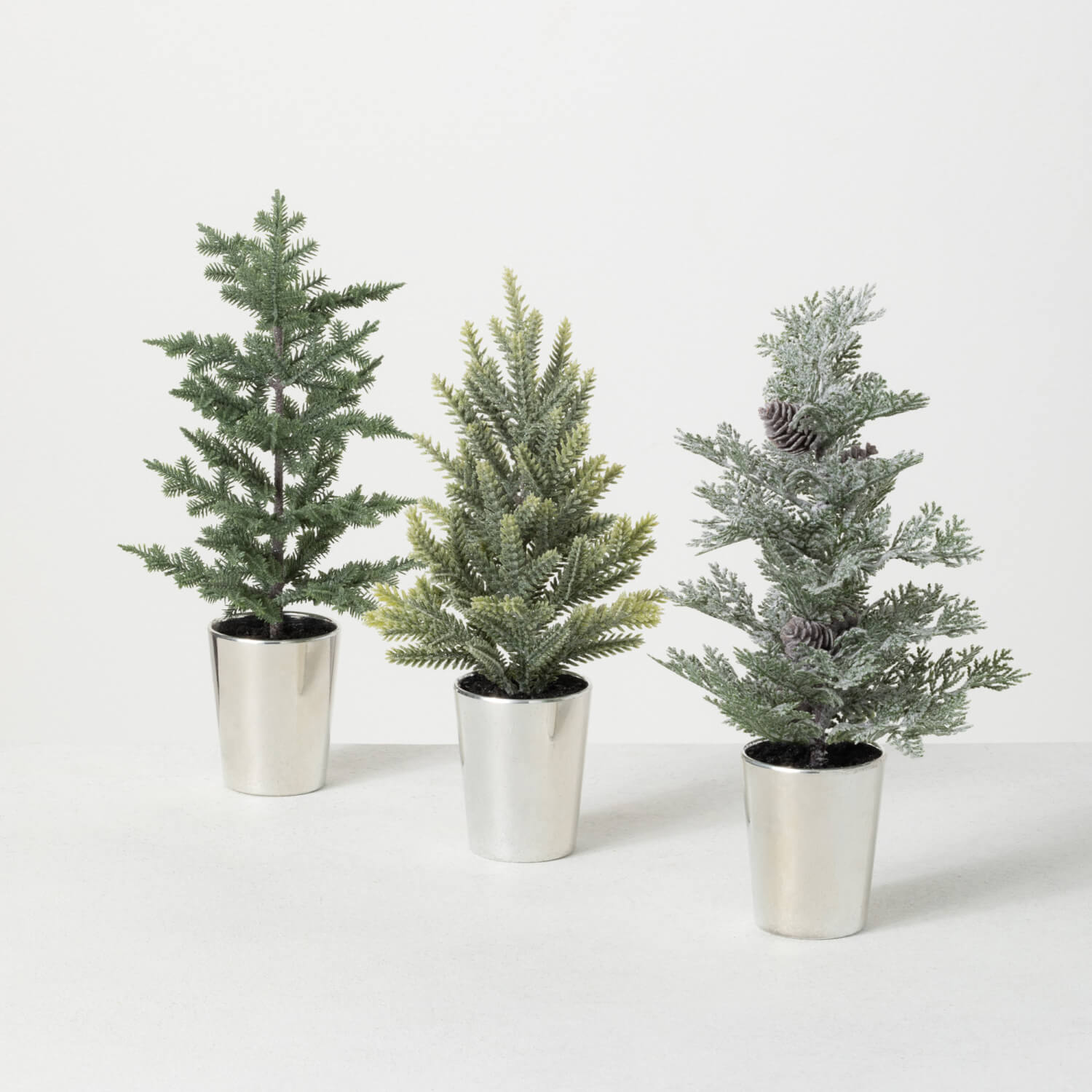 POTTED PINE TREE Set 3